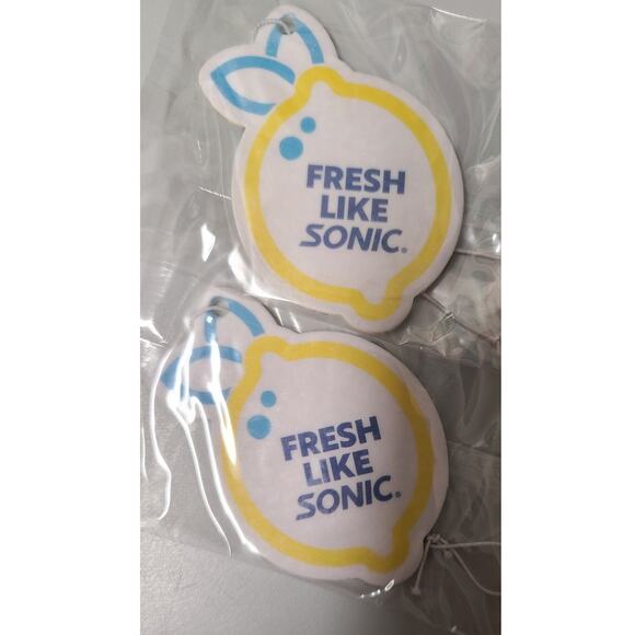 Sonic Drive In Unreleased Promo New Lemon Air Fresheners Bundle of 2 Car Sealed - Picture 1 of 7